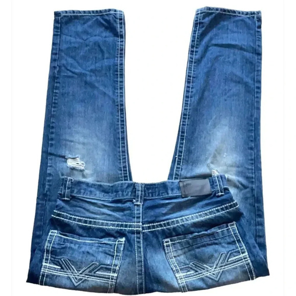 Blue Reign Men’s distressed straight leg jeans, size 32 X 32 - Picture 2 of 11